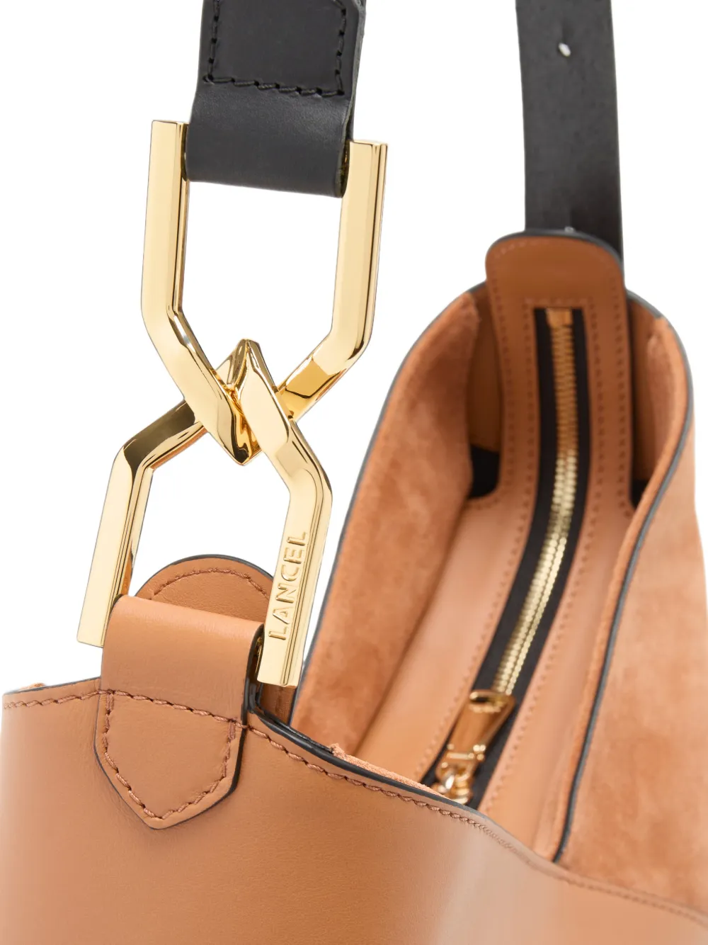 Lancel M Pagode braided-handle shoulder bag Bruin