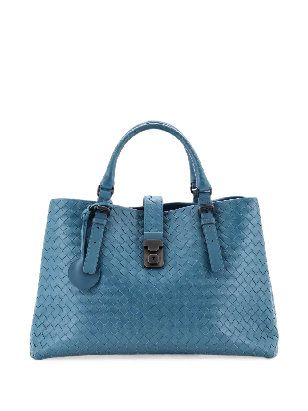 Bottega Veneta Pre-Owned sac cabas Roma format moyen en cuir nappa Intrecciato - Bleu