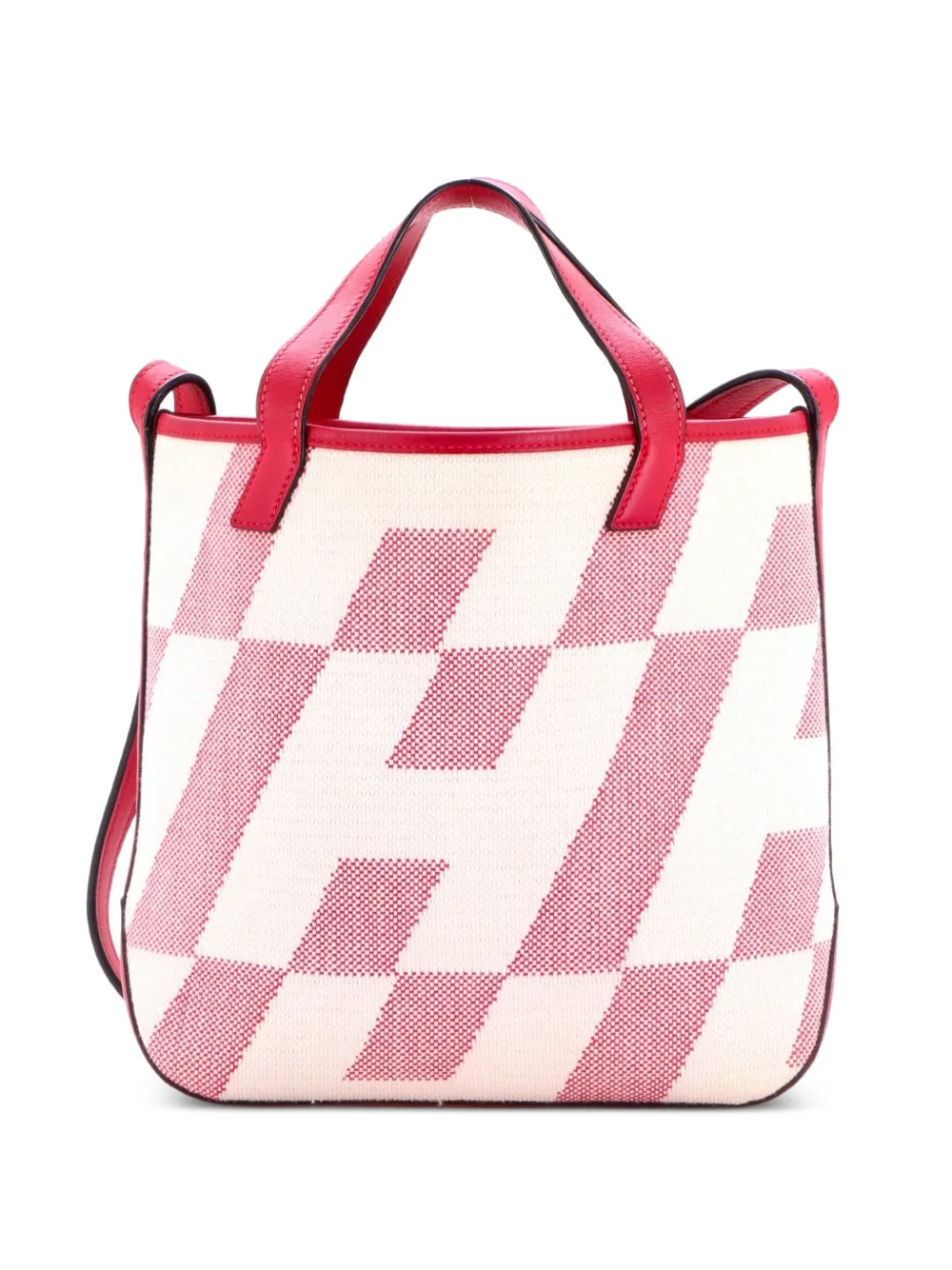 Hermès Pre-Owned Cabas Hen Biais Tote Schultertasche aus Canvas 27cm - Weiß