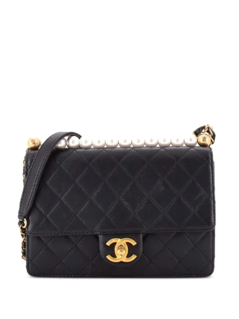 CHANEL Pre-Owned Chic Pearls Flap Bag Quilted Lambskin Small shoulder bag