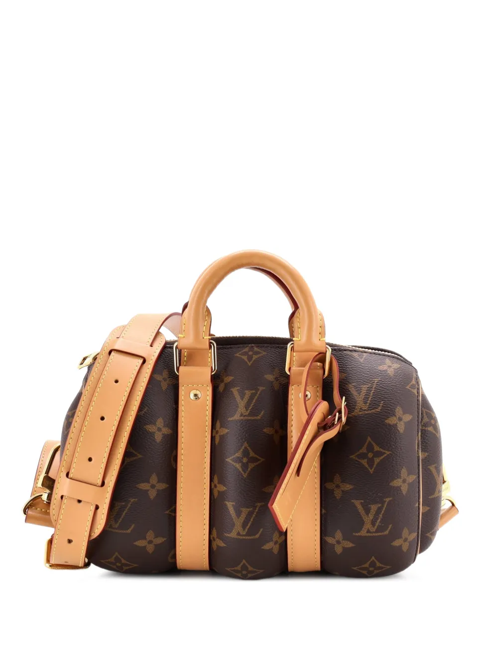 Louis Vuitton Pre-Owned Keepall Bandouliere Blown Up Schultertasche aus Canvas mit Monogramm 25cm - Braun