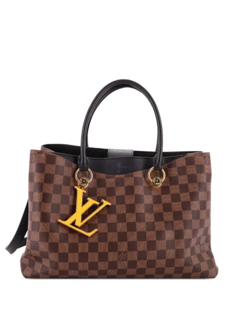 Louis Vuitton Pre-Owned LV Riverside Handbag Damier with Leather tote bag