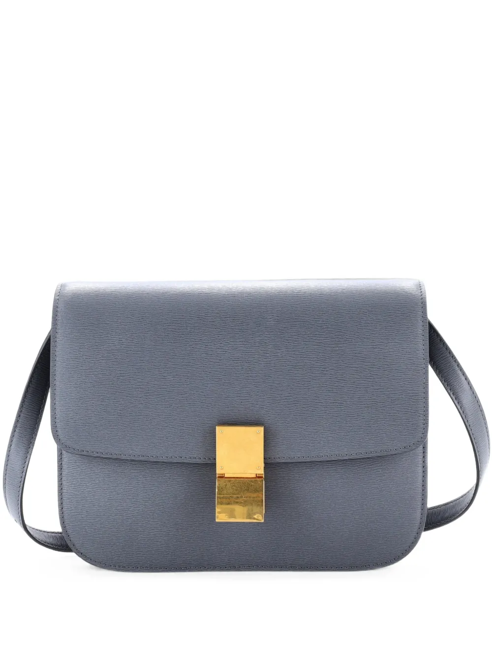 Celine Pre-Owned Mittelgroße Classic Box Umhängetasche aus gekörntem Leder - Grau