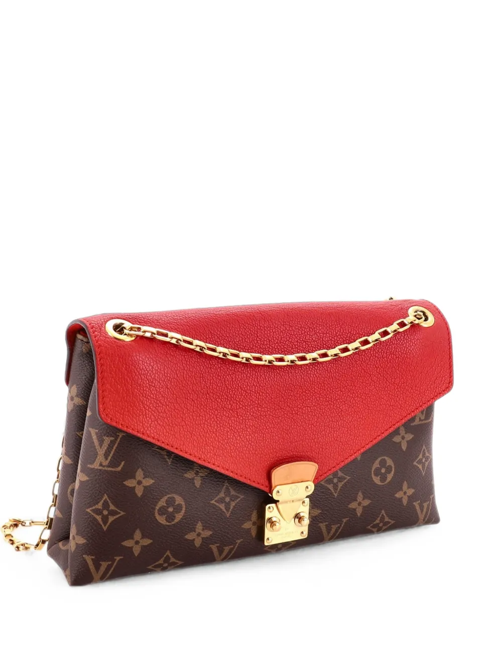 Louis Vuitton Pre-Owned Pallas Chain Monogram Canvas and Calfskin shoulder bag - Rosso
