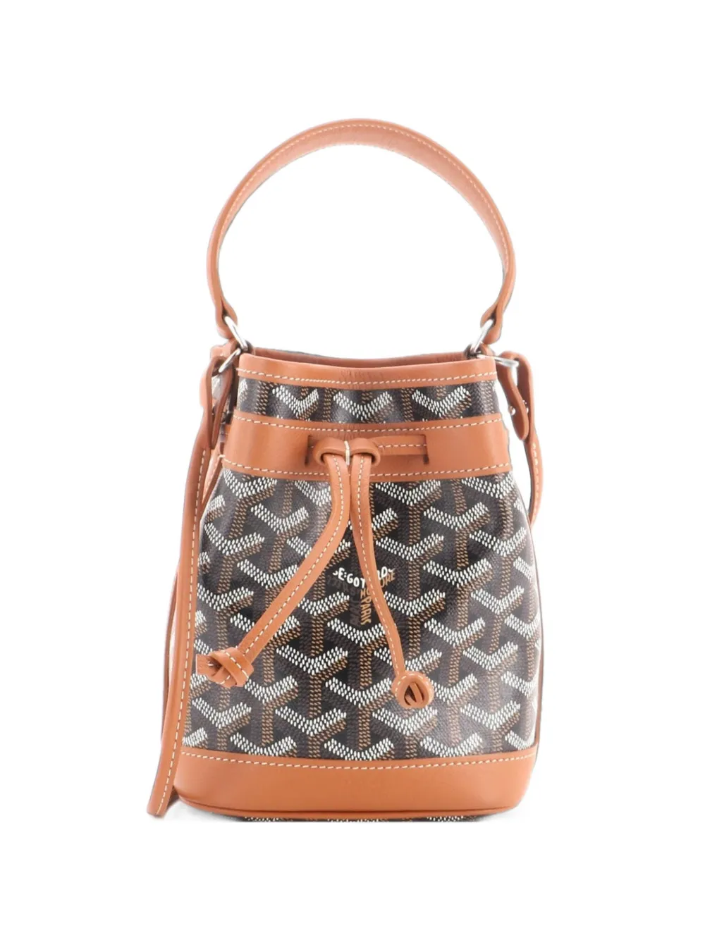 Goyard Pre-Owned mini sac seau Petit Flot en toile enduite - Marron Goyard Pre-Owned mini sac seau Petit Flot en toile enduite - Marron