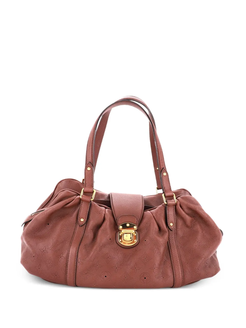 Louis Vuitton Pre-Owned Lunar Handbag Mahina Leather PM satchel - Marrone