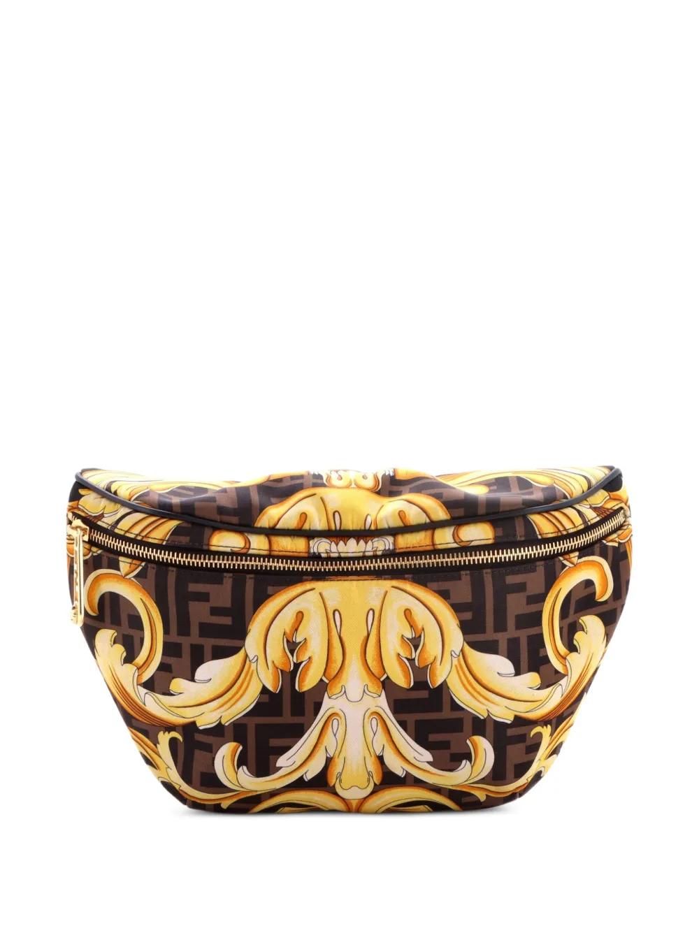 Versace Pre-Owned x Fendi Fendace Zucca Gürteltasche aus Nylon mit Print - Braun
