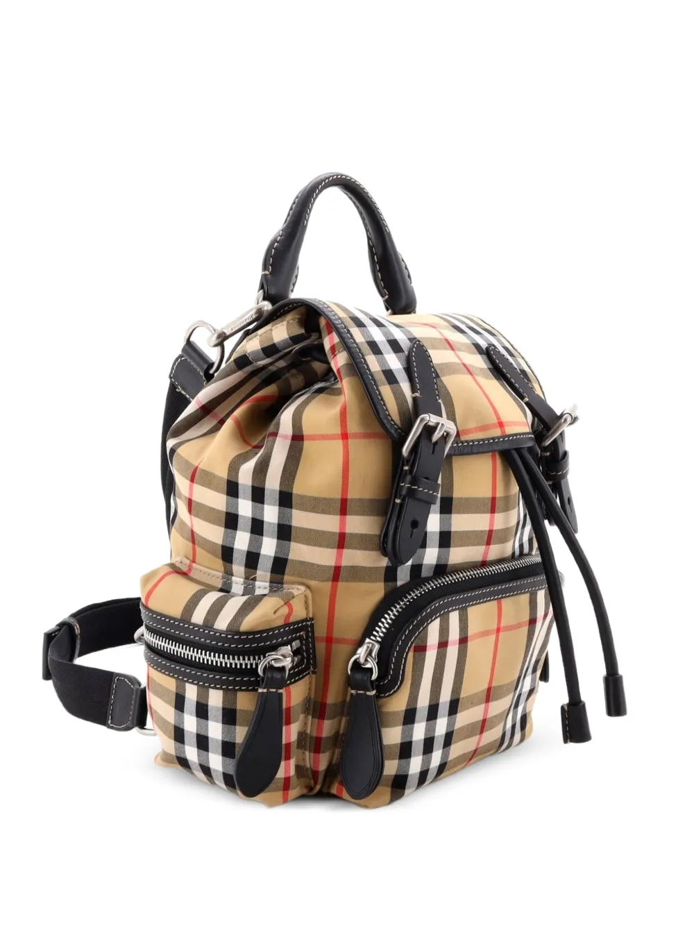 Burberry Pre-Owned mini sac à dos Rucksack à motif Vintage Check en nylon - Marron Burberry Pre-Owned mini sac à dos Rucksack à motif Vintage Check en nylon - Marron