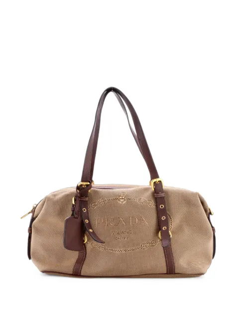 Prada Pre-Owned bolso de mano Logo Bauletto mediano de lona