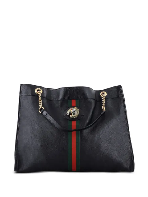 Gucci Pre-Owned Rajah Chain Leather Large tote bag