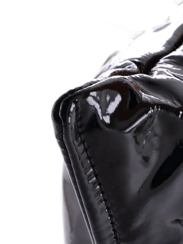 CHANEL Pre-Owned ボン ボン パテント ラージ ハンドバッグ | ブラック