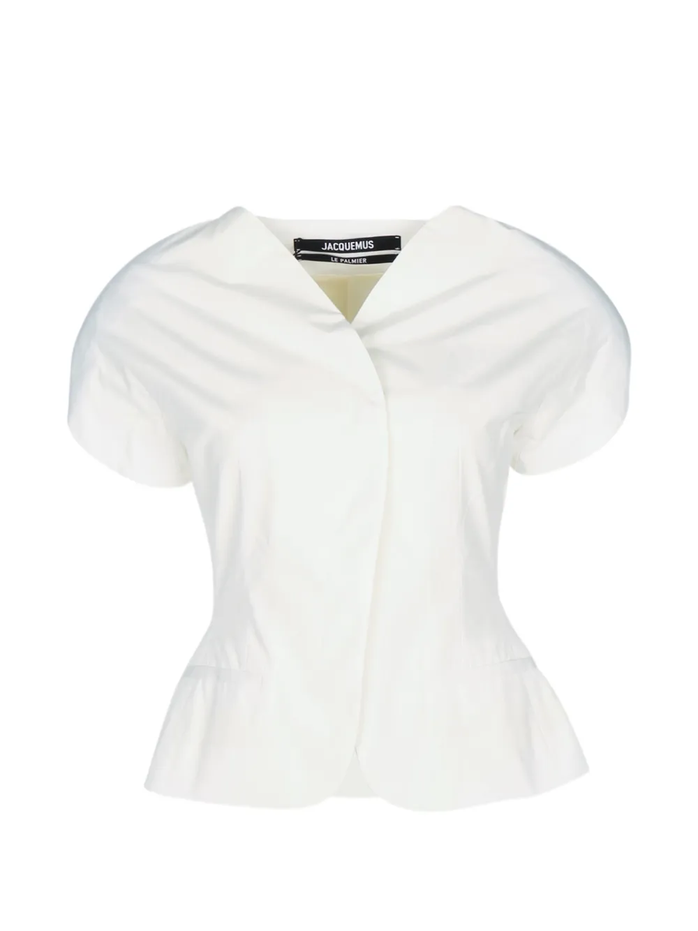Jacquemus The Ovalo jack met korte mouwen Wit