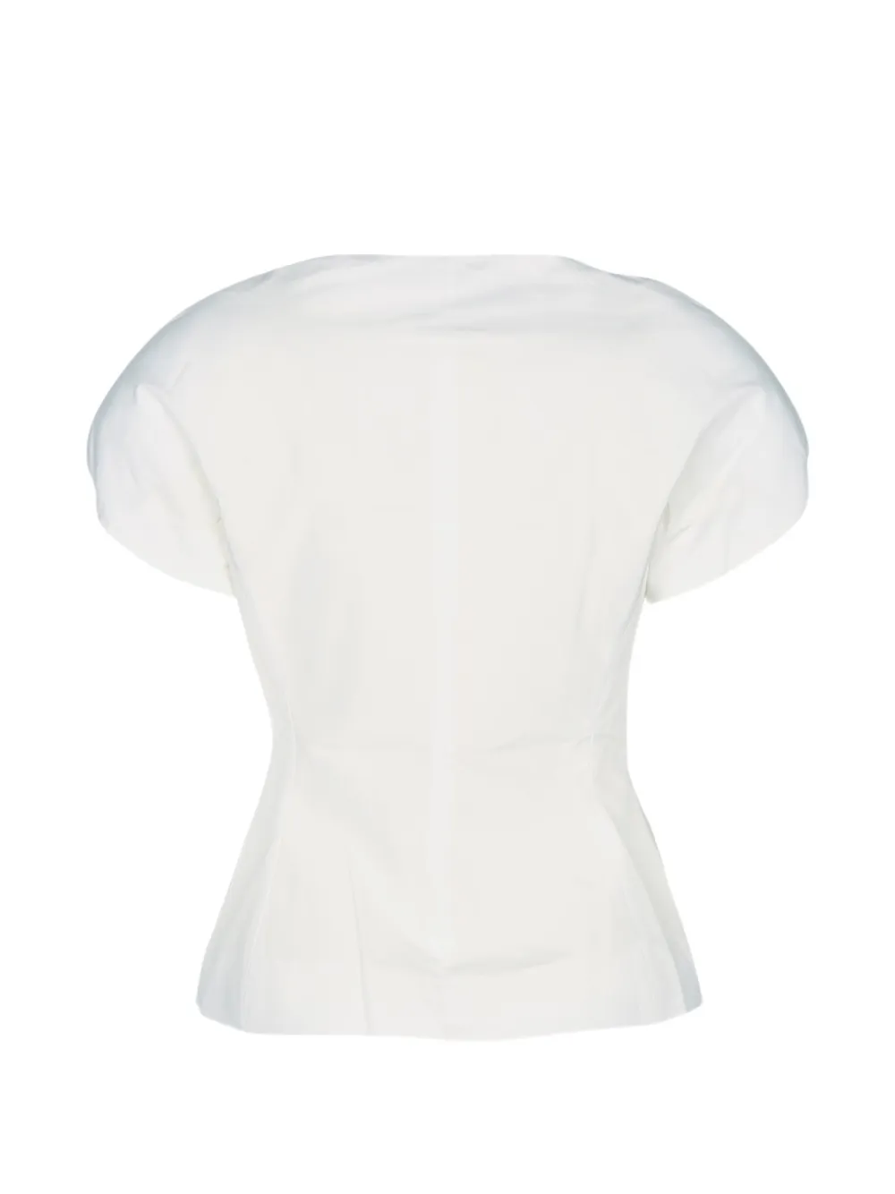 Jacquemus The Ovalo jack met korte mouwen Wit