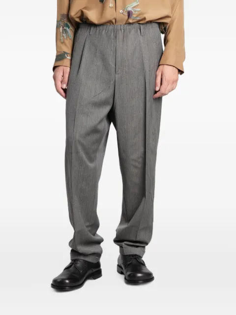 Magliano People'S herringbone pleated trousers