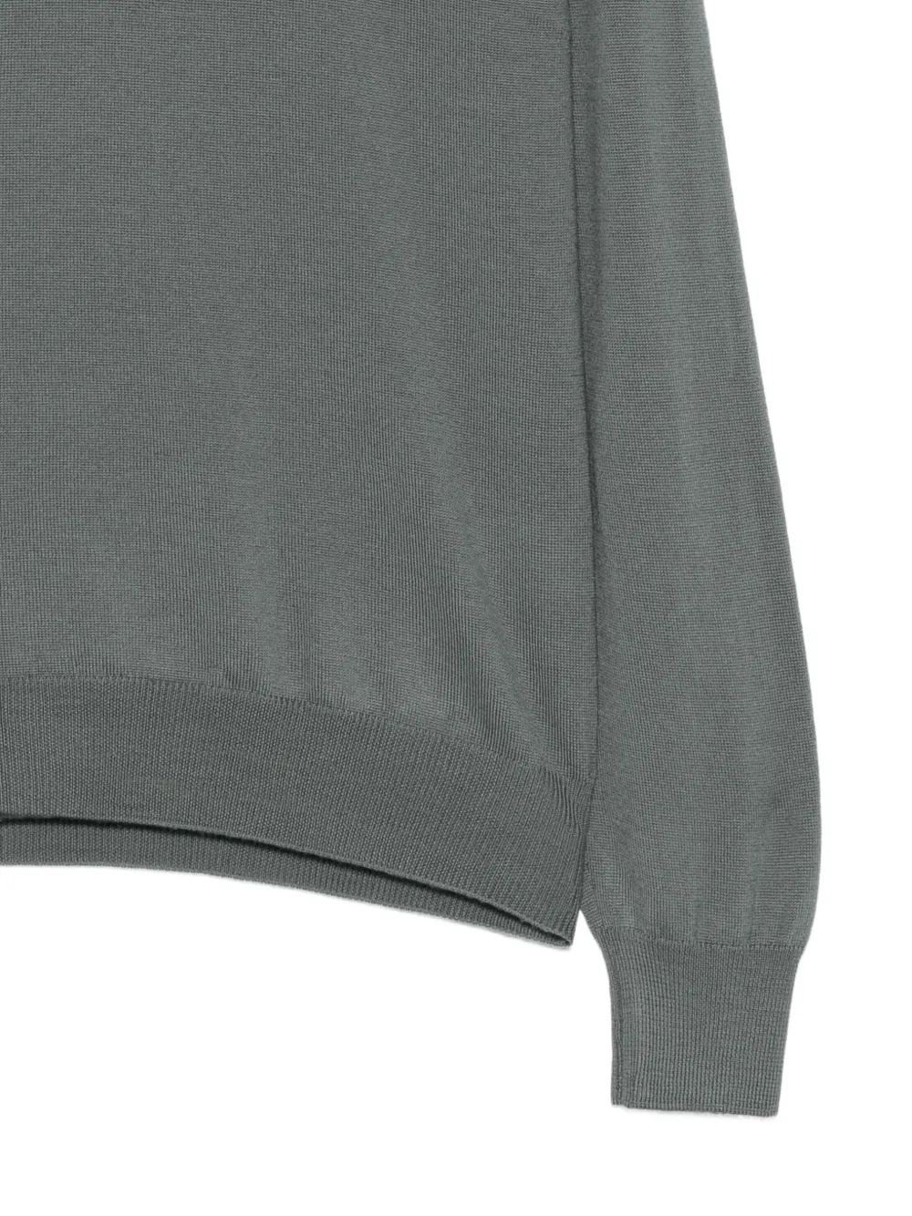 Barba Poloshirt met halve rits Groen