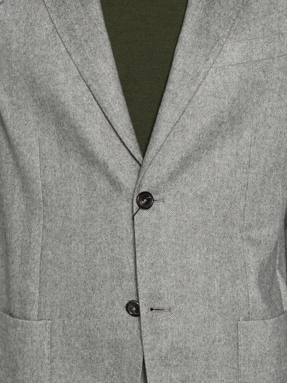 Corneliani Whisper herringbone blazer Grijs