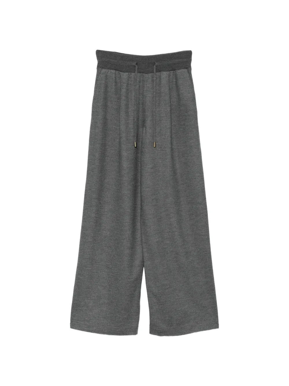Fedeli Drawstring Wide-leg Trousers In Gray