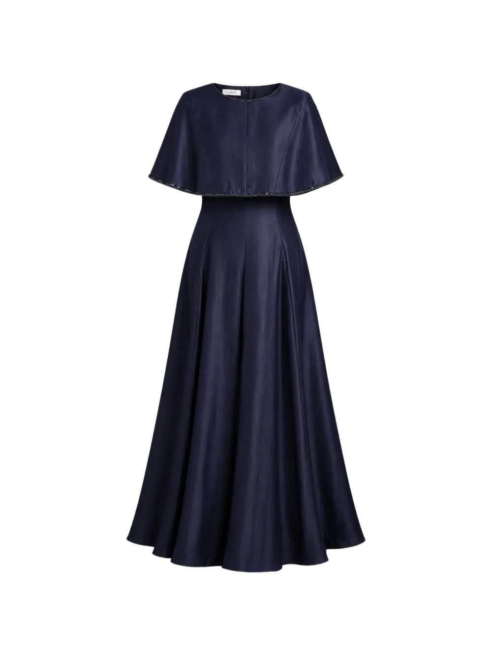 Baruni maxi cape-overlay A-line dress
