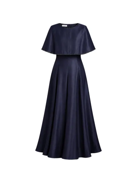 Baruni maxi cape-overlay A-line dress