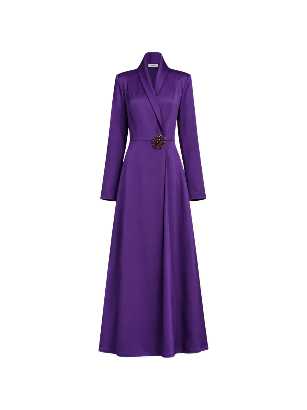 Baruni Rowan embellished shawl-collar maxi dress