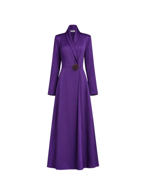 Baruni Rowan embellished shawl-collar maxi dress
