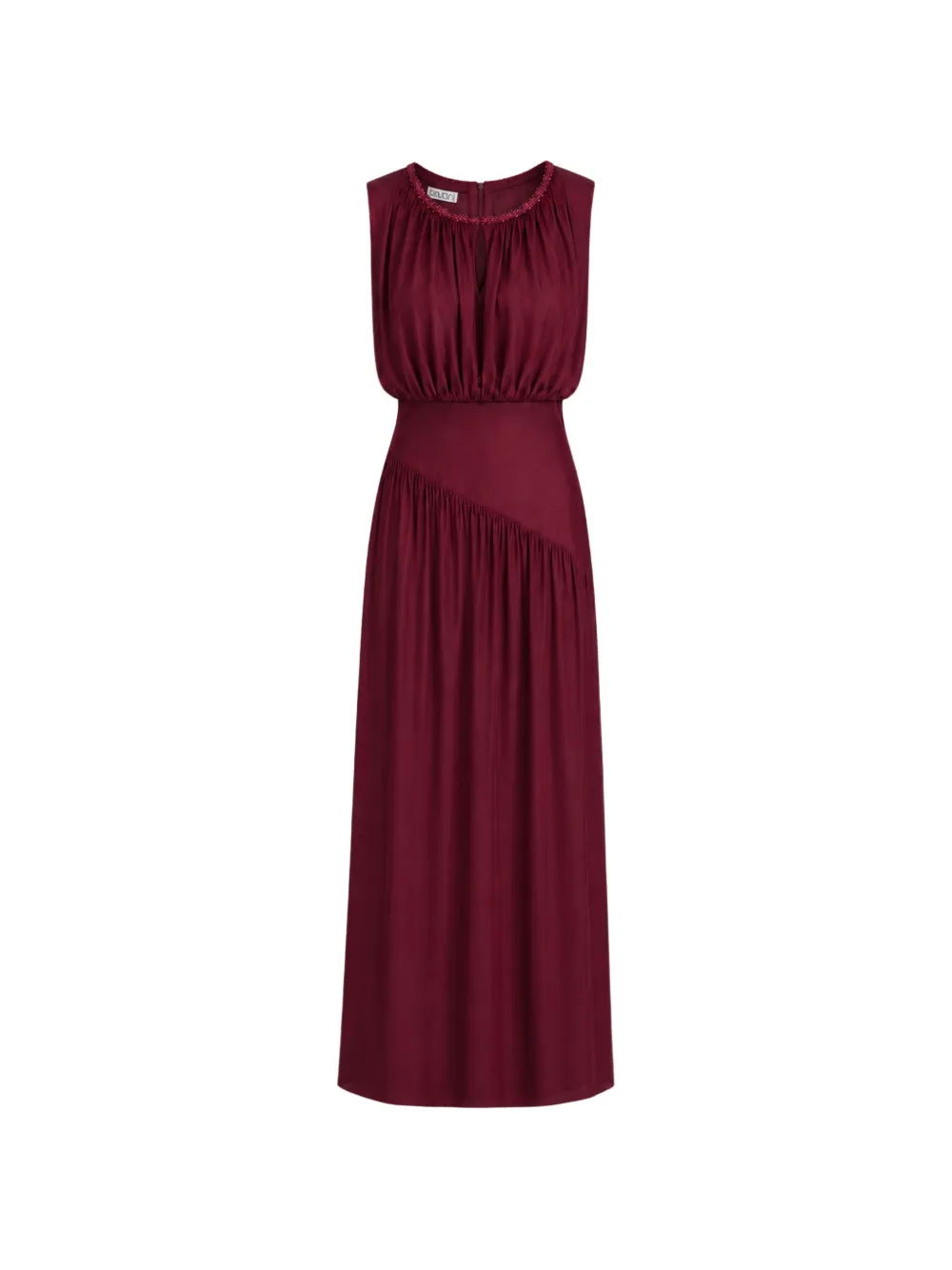 Baruni Bianca beaded pleated maxi dress