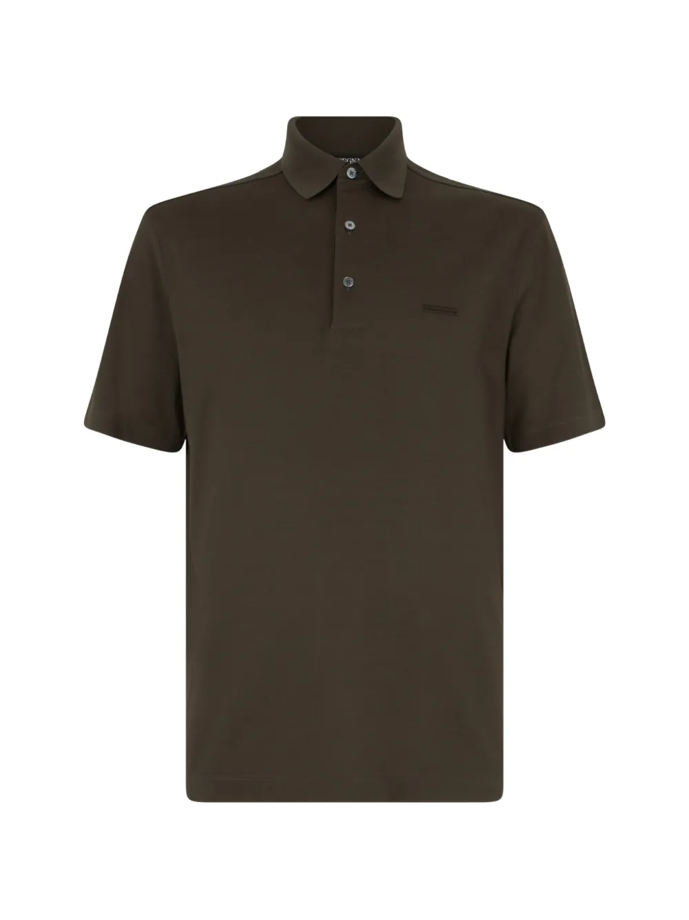 Zegna cotton polo with short sleeves