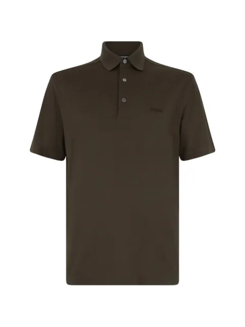 Zegna cotton polo with short sleeves