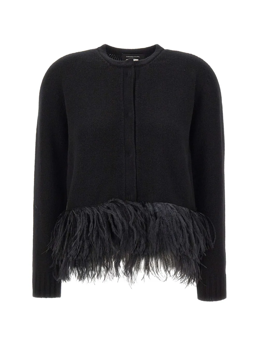 Fabiana Filippi feather-trim cardigan