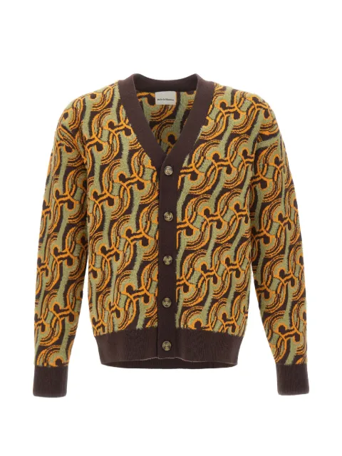 Drôle De Monsieur D Mirror Abstrait jacquard cardigan
