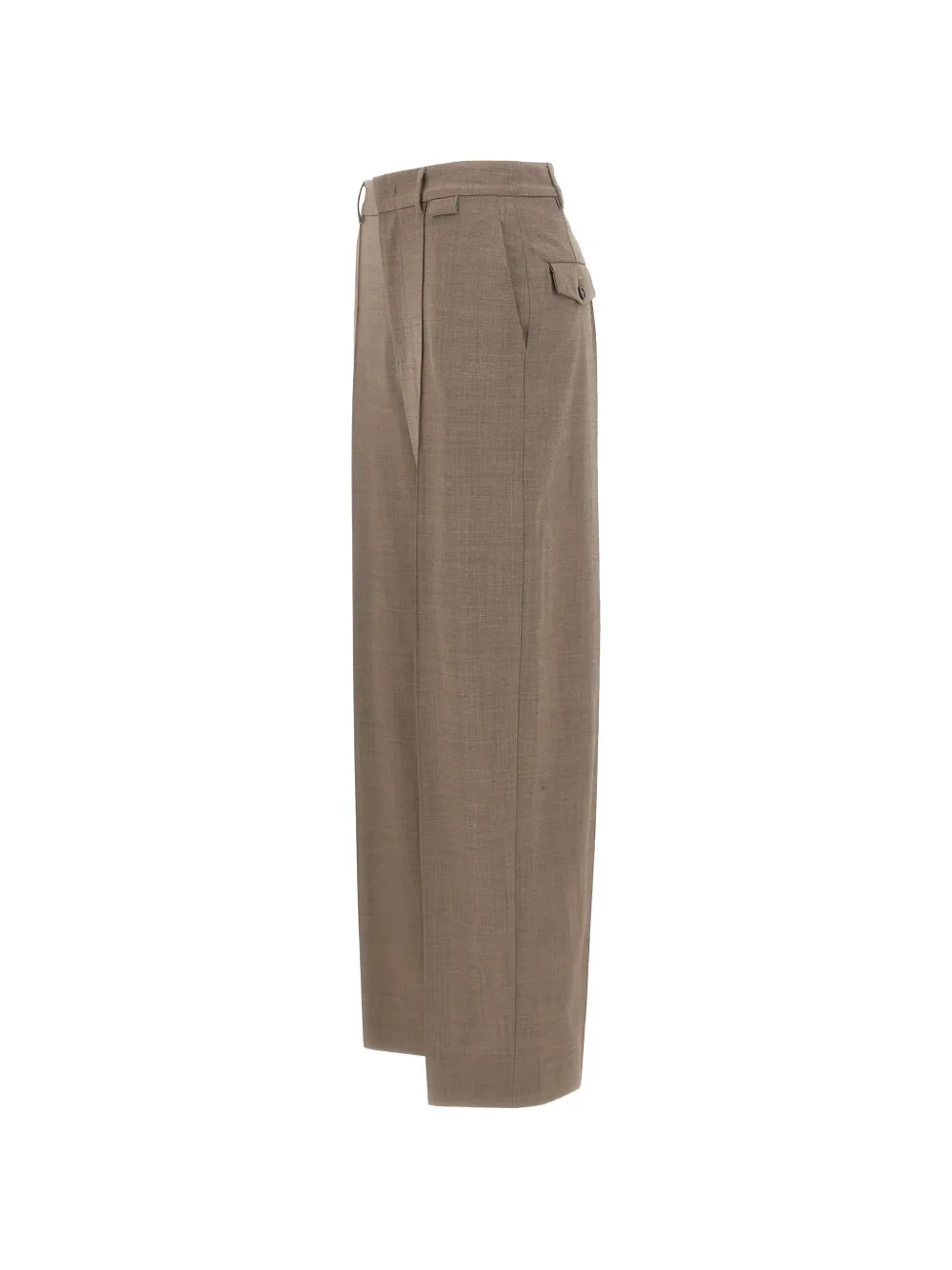 Fabiana Filippi Straight broek met gestikte persvouw Bruin