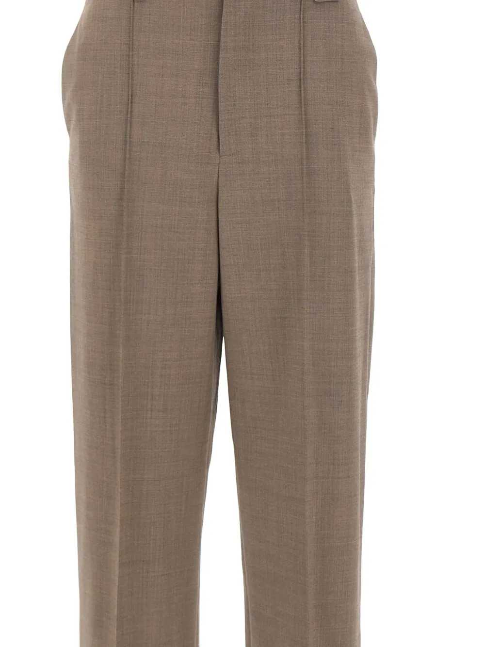 Fabiana Filippi Straight broek met gestikte persvouw Bruin