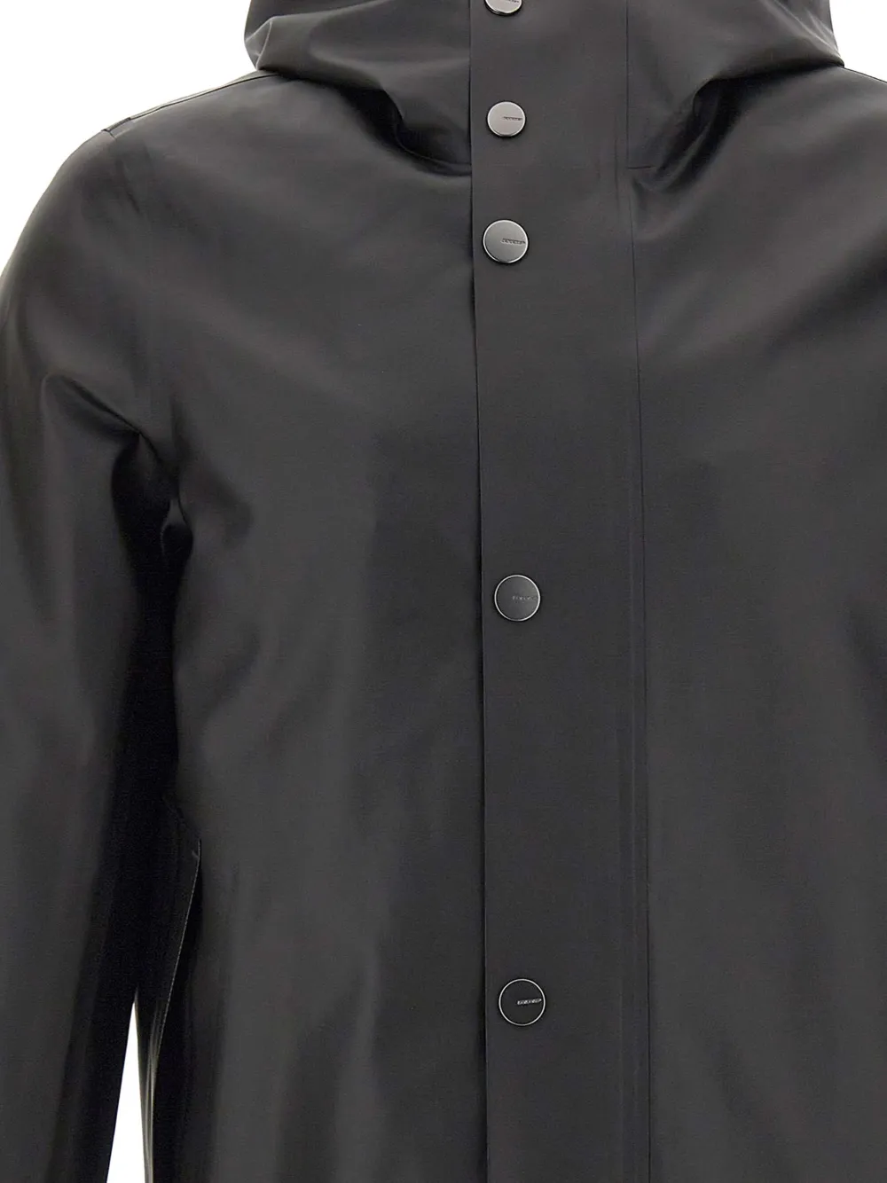 RRD Double Rubber Floating jas met capuchon en drukknopen Zwart