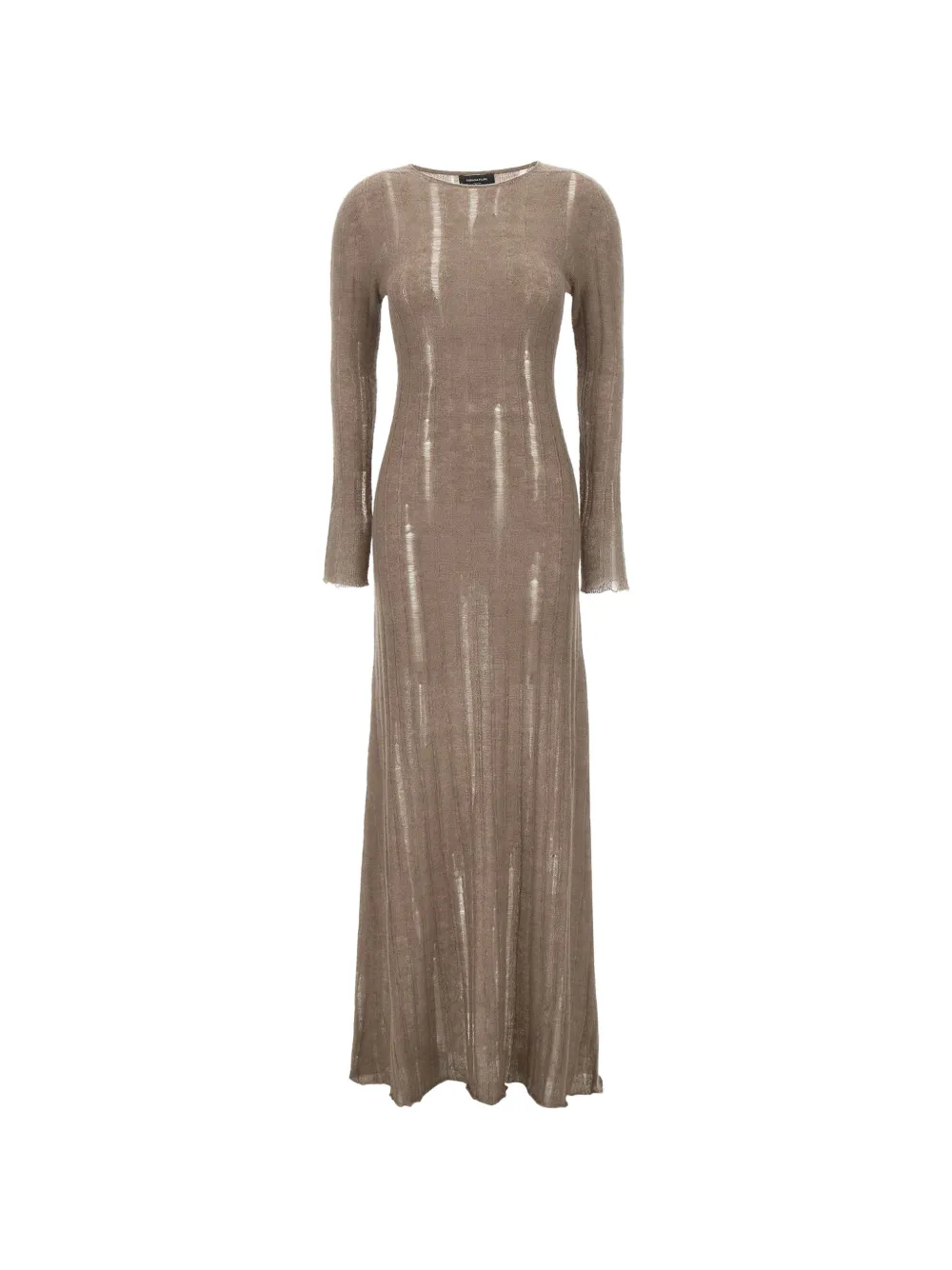 Fabiana Filippi distressed ribbed-knit maxi dress