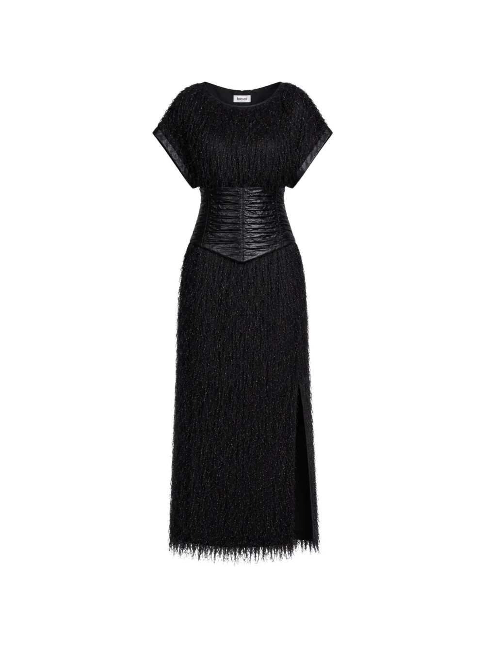 Baruni maxi Razan fringed corset-waist dress
