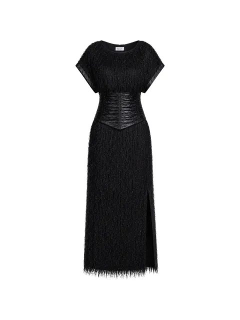 Baruni maxi Razan fringed corset-waist dress