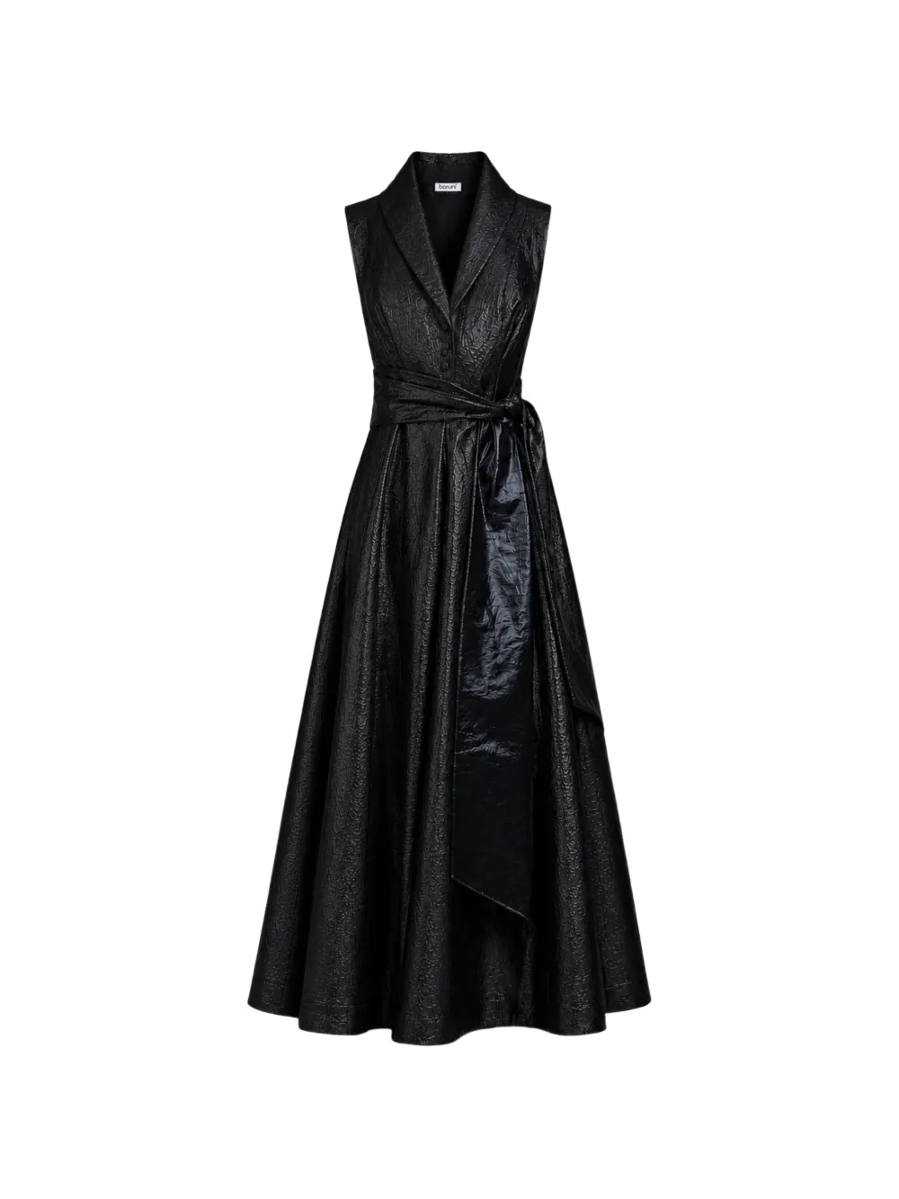 Baruni maxi Victoria embossed-finish gown
