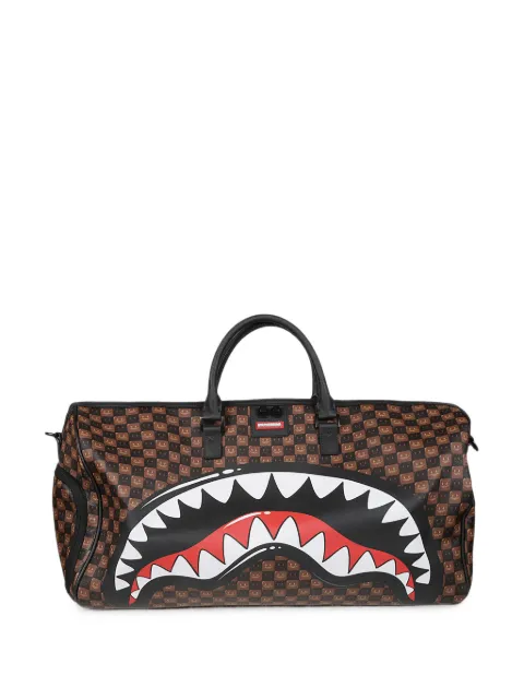 Sprayground Shark Mouth checkered holdall