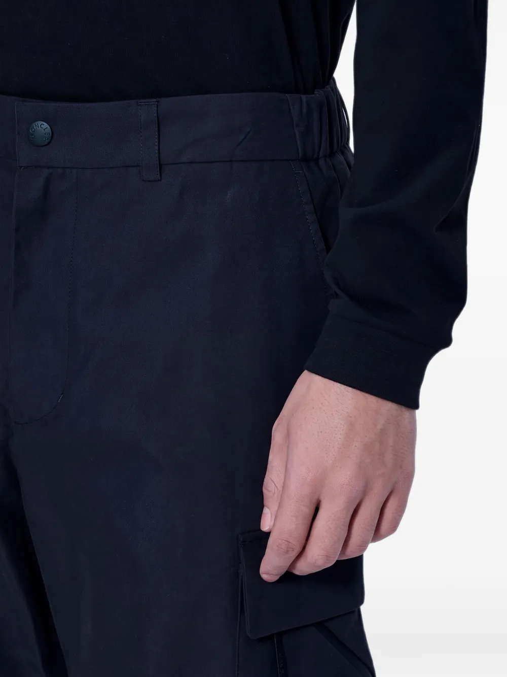 Moncler Cargo broek met logopatch Zwart
