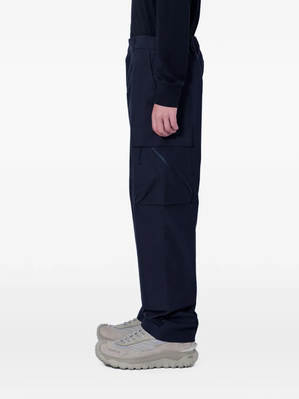 Moncler Cargo broek met logopatch Zwart