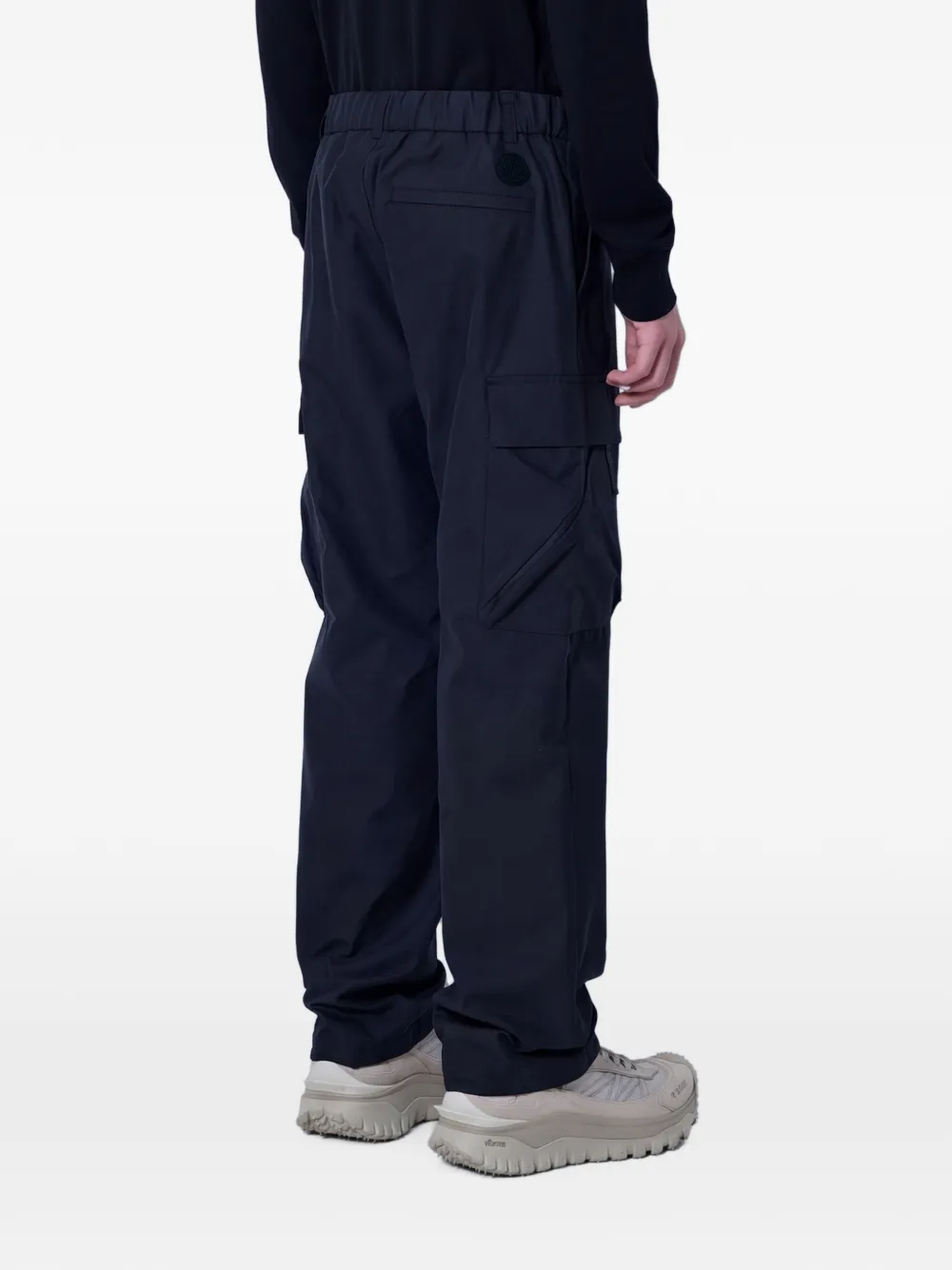 Moncler Cargo broek met logopatch Zwart