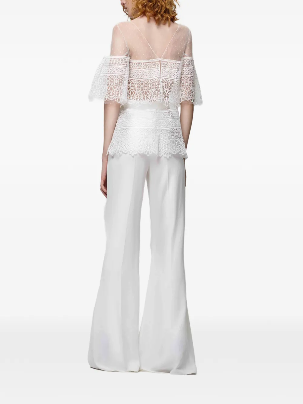 Gemy Maalouf Flared pantalon Wit