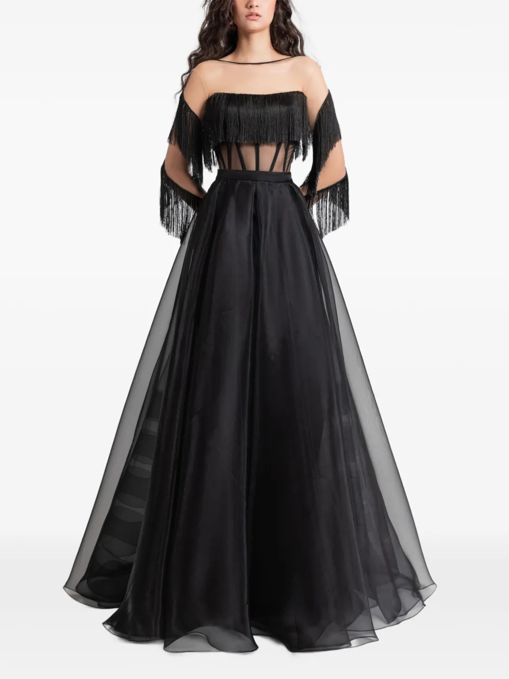 Gemy Maalouf high-waisted flared skirt - Nero