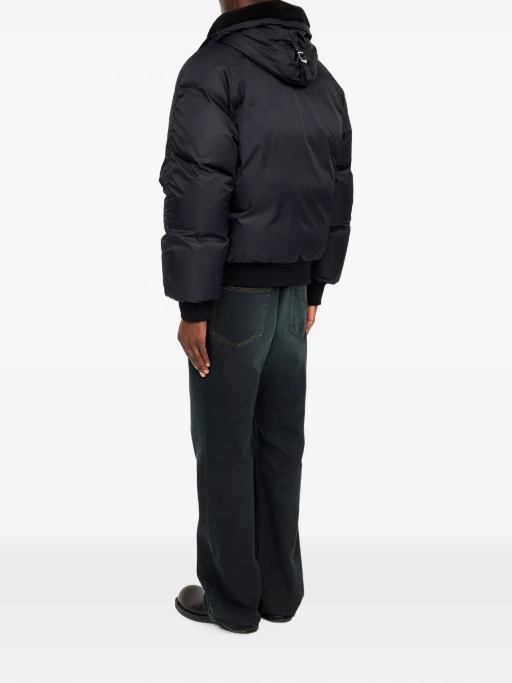 MM6 Maison Margiela Bomberjack met capuchon Zwart