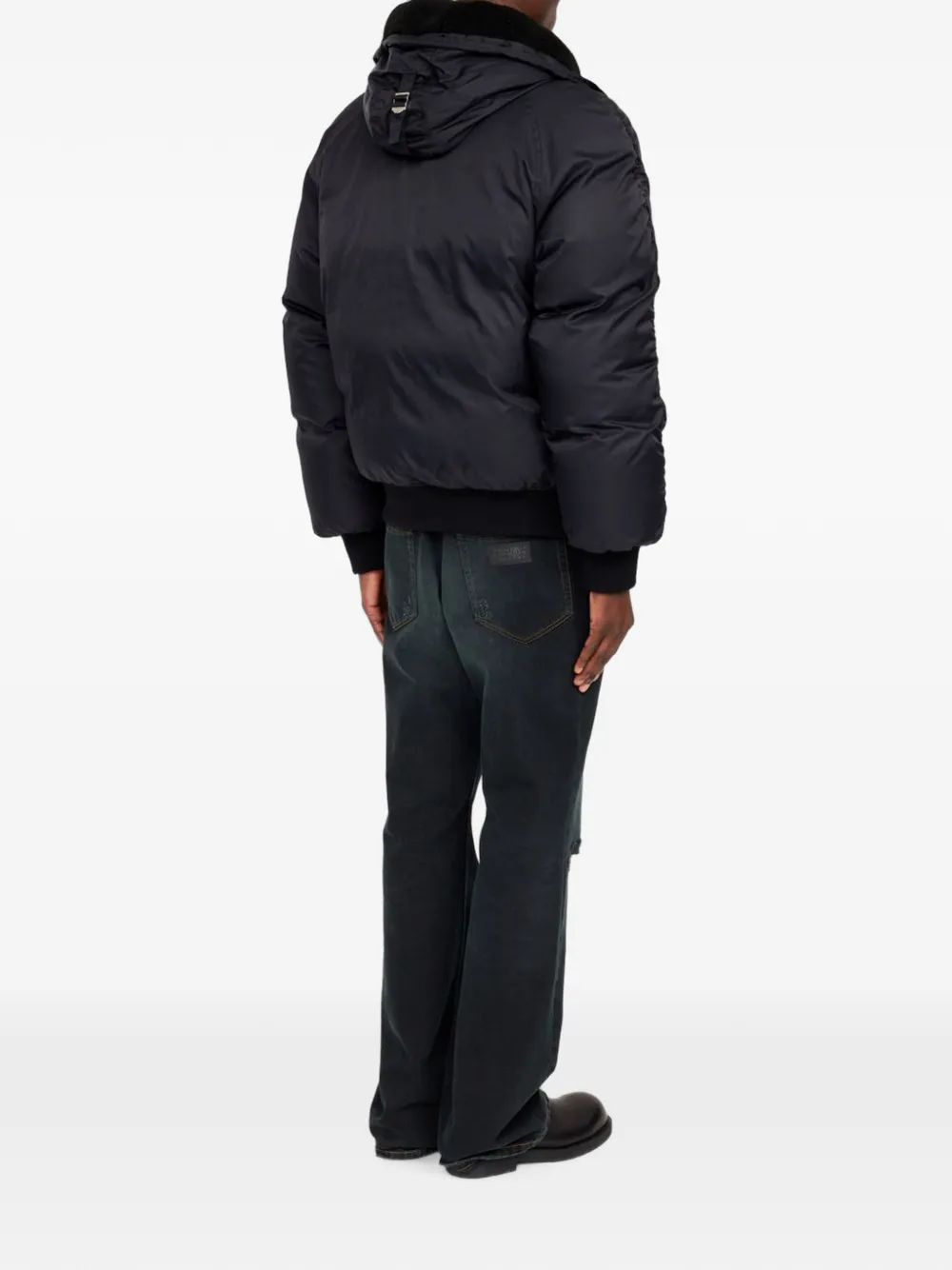MM6 Maison Margiela Bomberjack met capuchon Zwart