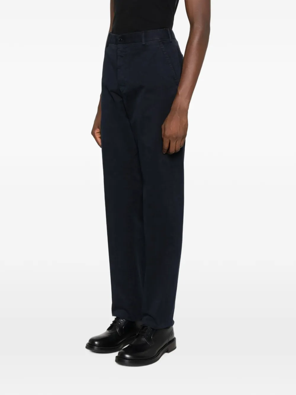 Incotex belt-loop straight-leg trousers Blauw