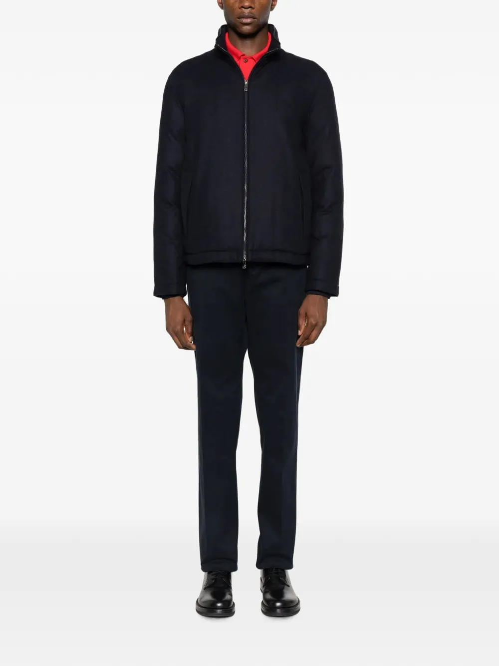 Incotex belt-loop straight-leg trousers Blauw