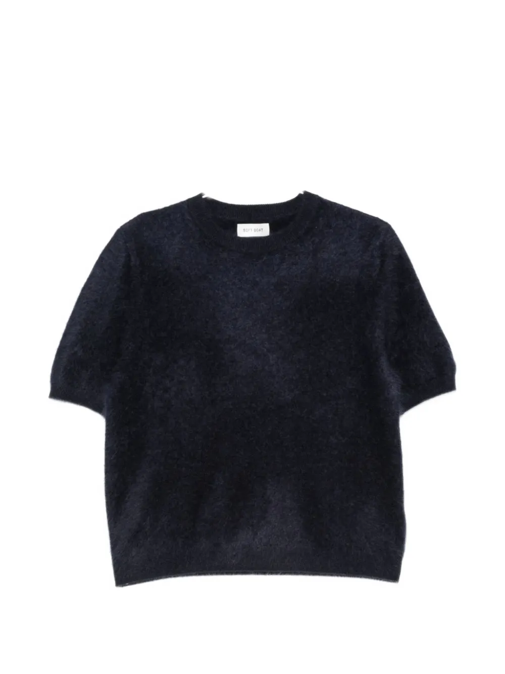 Soft Goat short-sleeve cashmere sweater - Blu