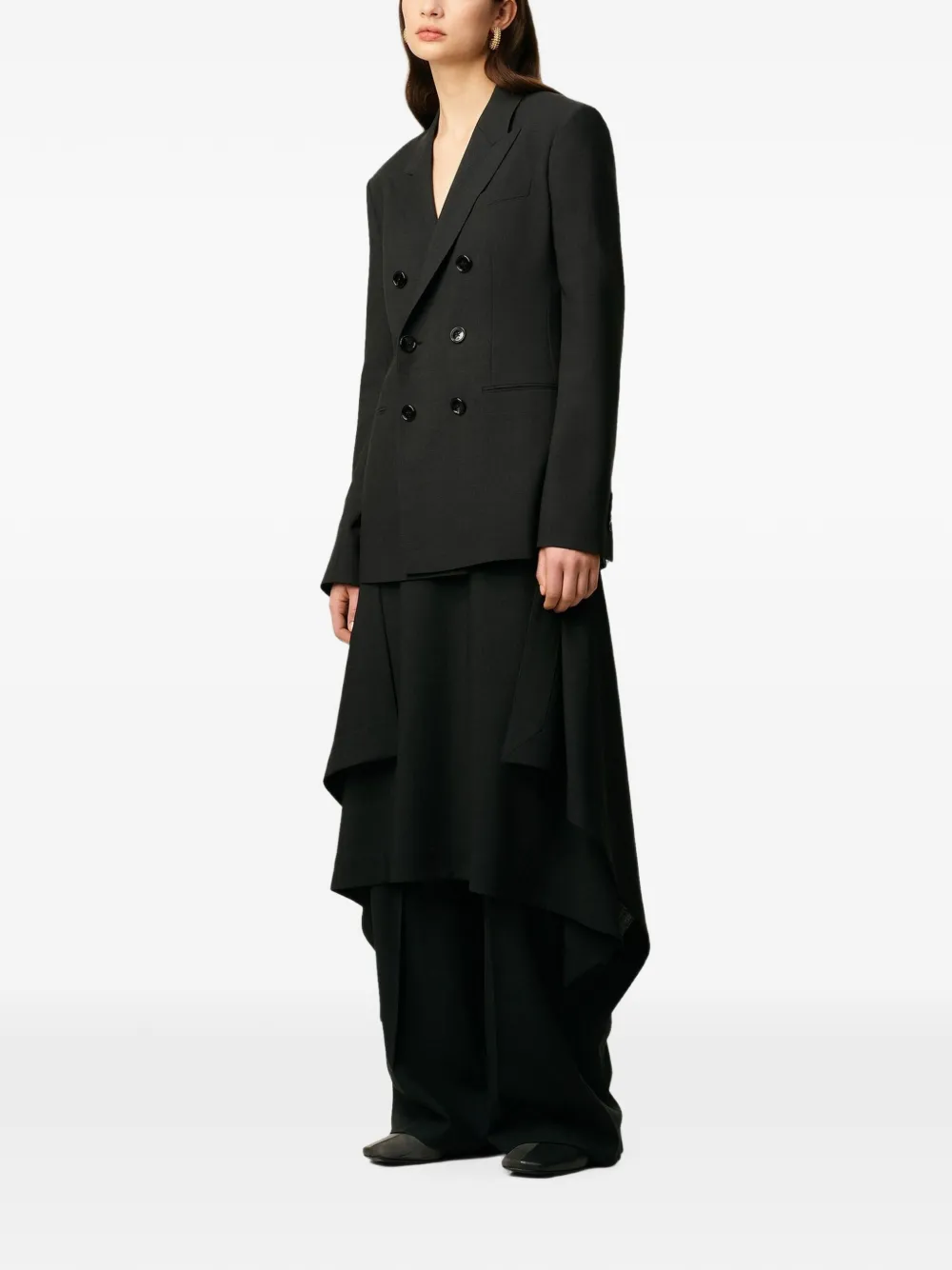 AMI Paris double-breasted wool blazer Zwart