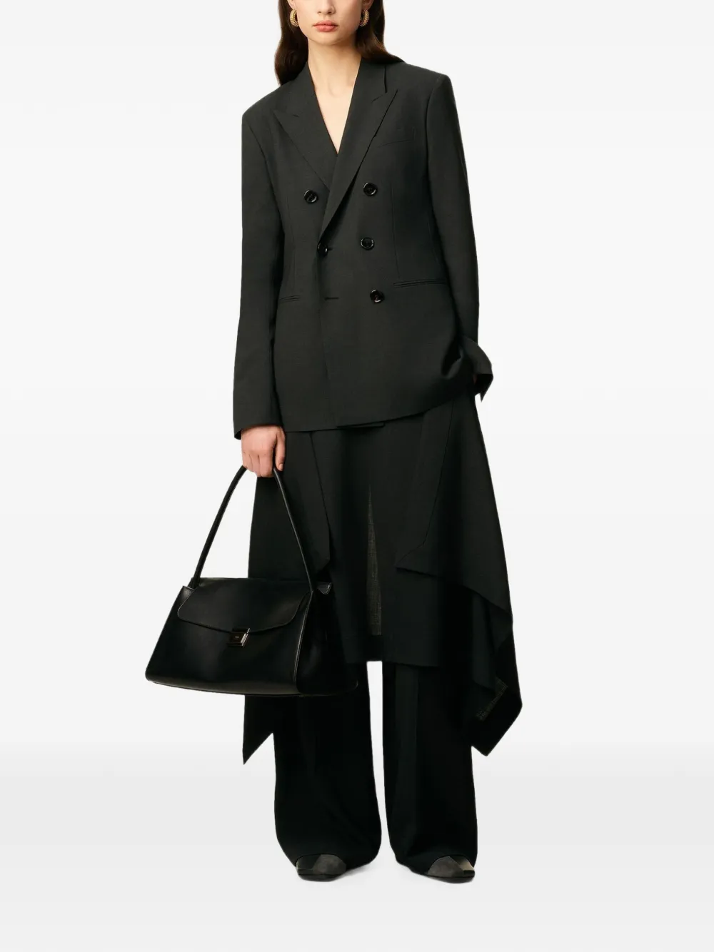 AMI Paris double-breasted wool blazer Zwart